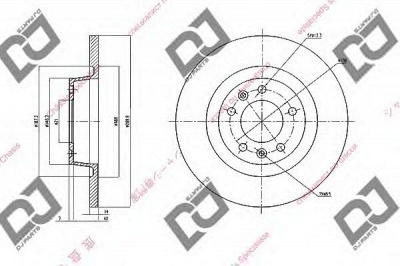 DJ PARTS bd1518 -  Тормозной диск